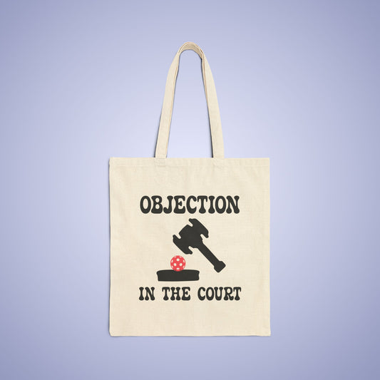 Objection in the Court Cotton Canvas Pickleball Lawyer Judge Gift Tote Bag