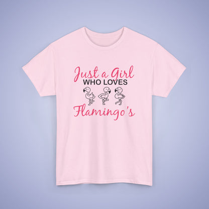 Just a Girl who Loves Flamingos Unisex T-Shirt