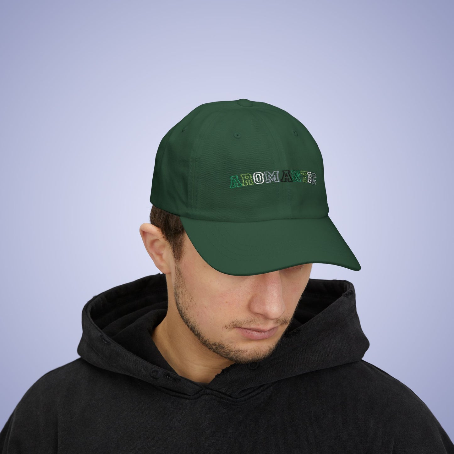 Aromantic Pride Month Embroidered Classic Dad Cap Unisex Coloured Embroidery