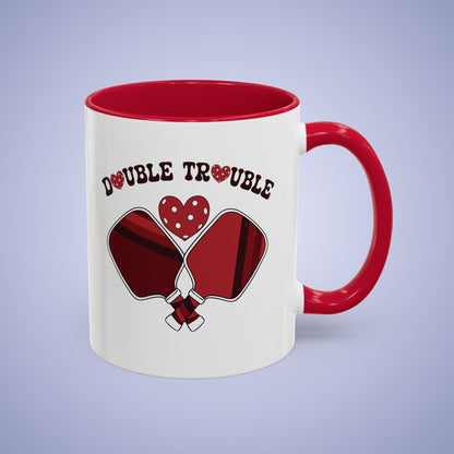 Double Trouble Pickleball Mug | Colorful Pickleball Couple Gift