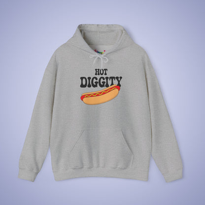 Hot Diggity Dog Hot Dog Hoodie | Hot Dog Lover Gift Black