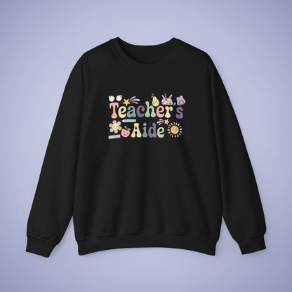 Teachers Aid Teacher Crewneck Sweatshirt Retro Unisex Back to School