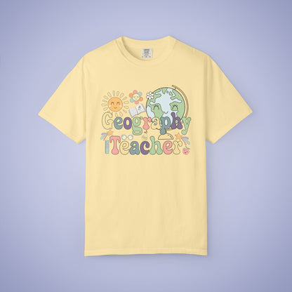 Geography Teacher T Shirt Retro Comfort Colors Unisex Back to School
