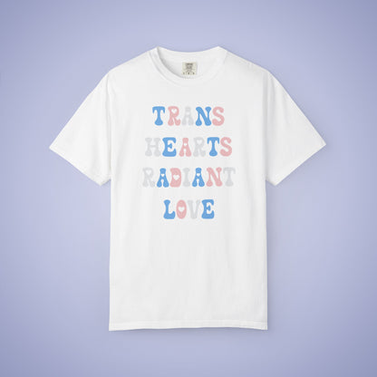 Trans Hearts Radiant Love Transexual LGBT Pride Month Comfort Colors T Shirt Unisex