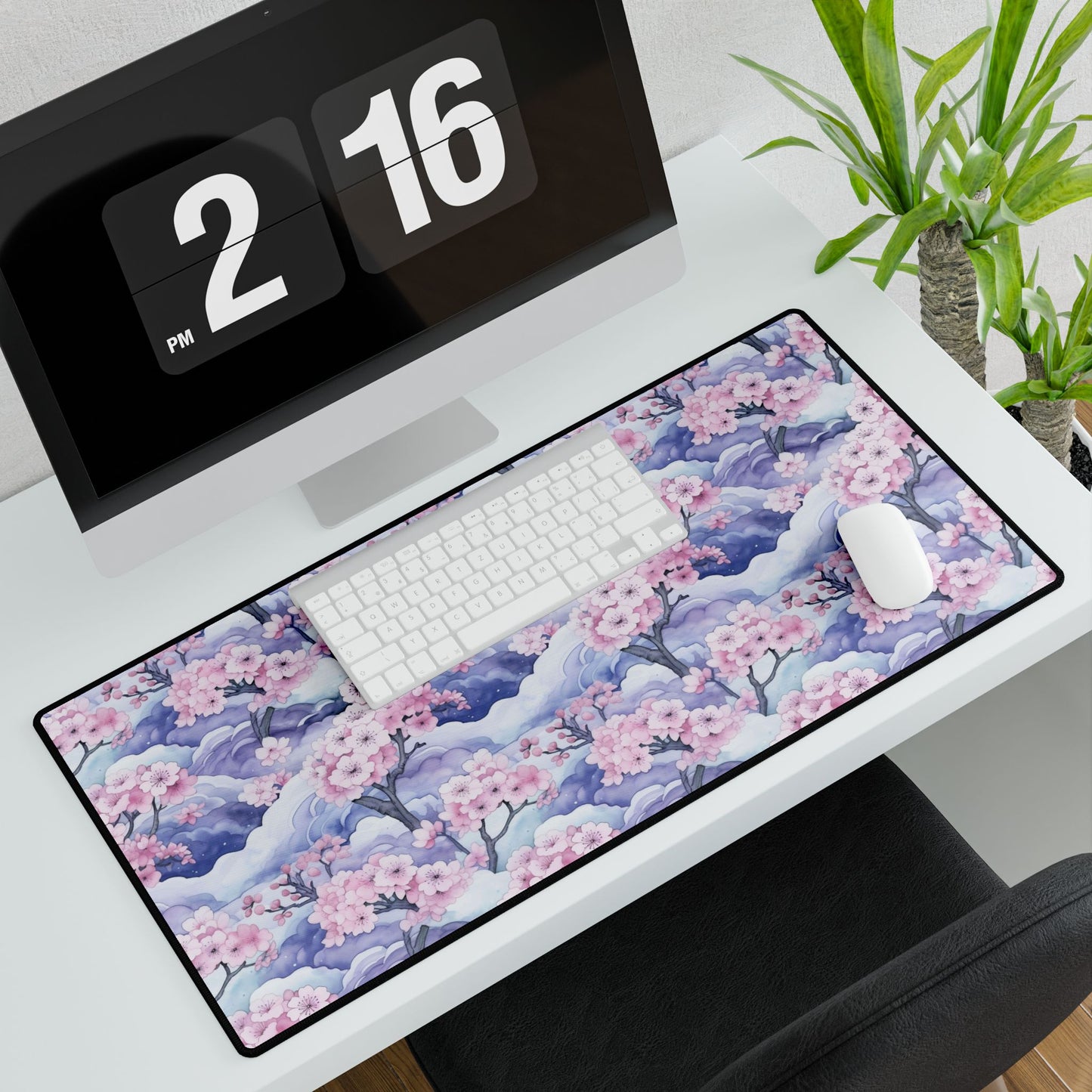 Cherry Blossom Desk Mat Floral Design Mothers Day Gift