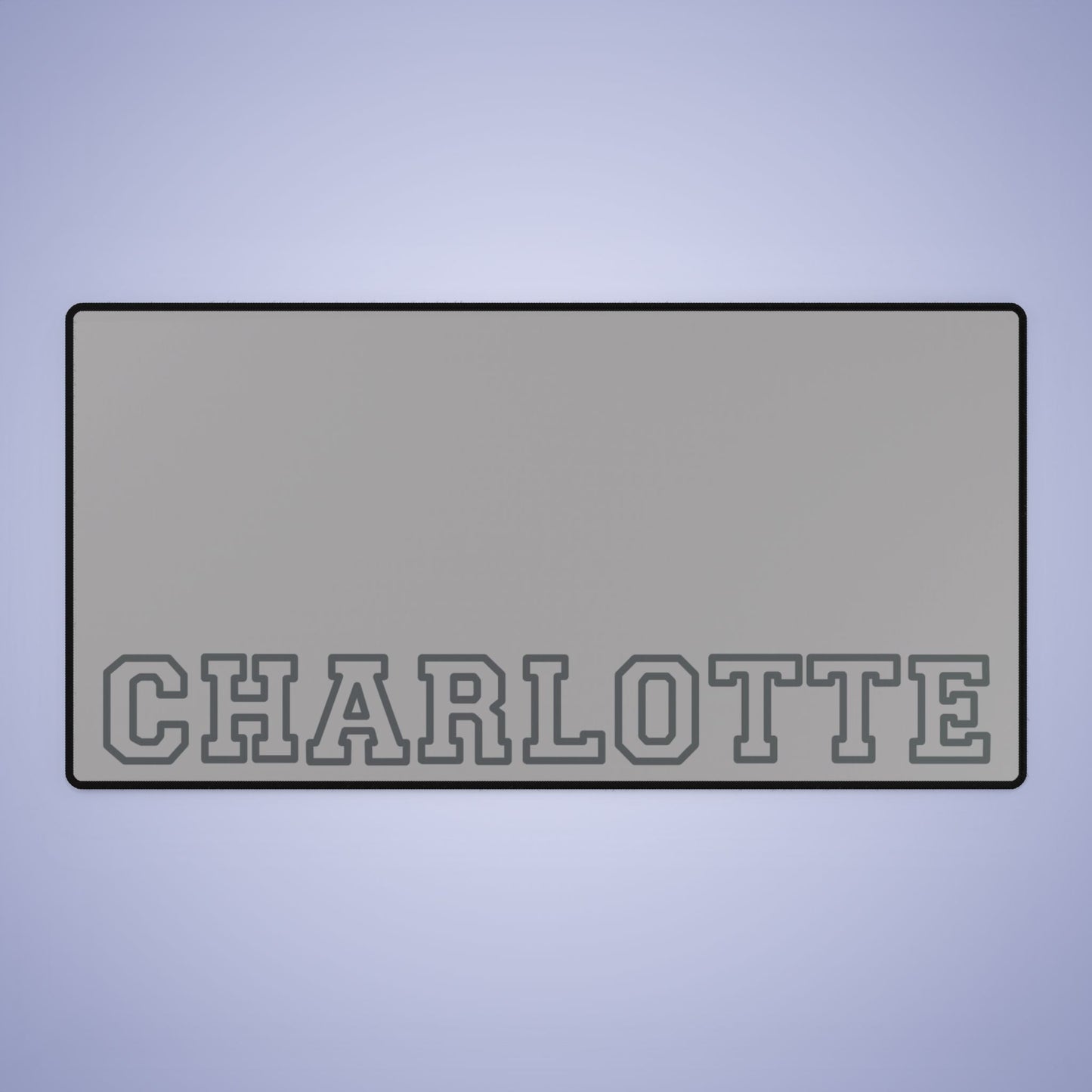 University Style Personalized Name Desk Mat Light Grey