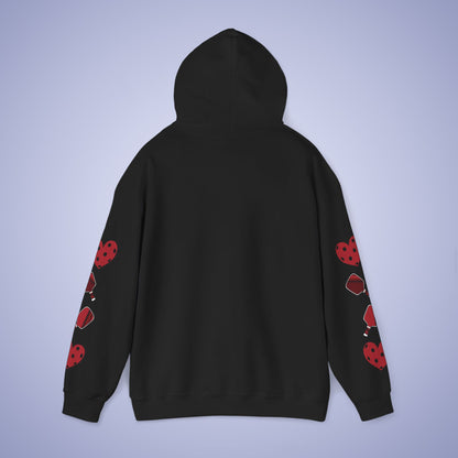 Double Trouble Pickleball Hoodie Couple Matching Team Red Graphic Design