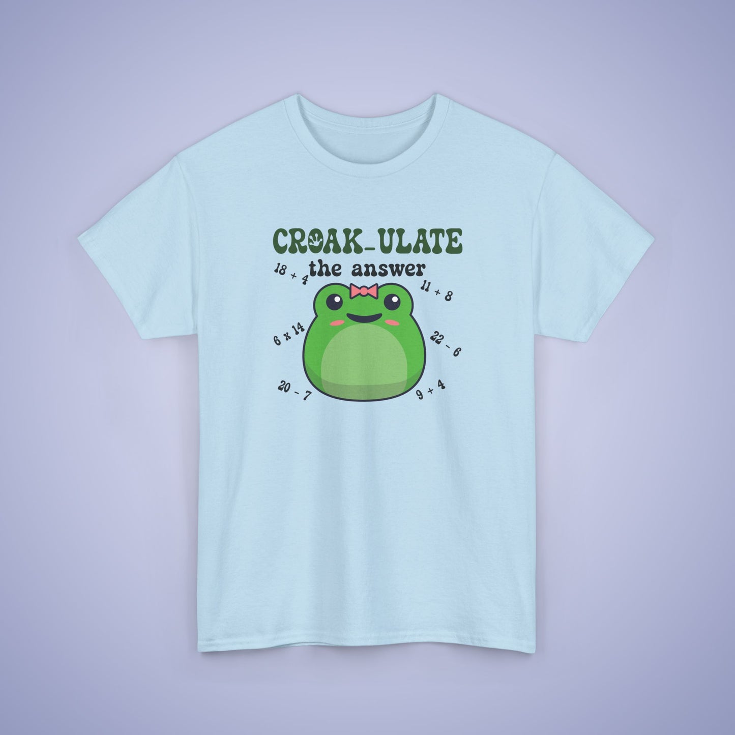 Croak-Ulate the Answer Graphic Tee Frog Lover Funny Maths Unisex T Shirt