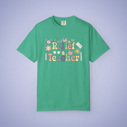 Relief Teacher T Shirt Retro Comfort Colors Unisex Back to School