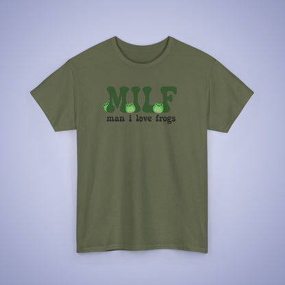 MILF Graphic Tee Man I Love Frogs Funny Gift Unisex T Shirt