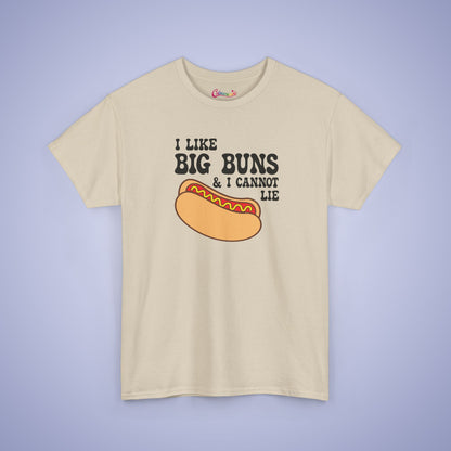 I like Big Buns and I Cannot Lie Funny Hot Dog T-Shirt | Hot Dog Lover Gift Black