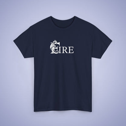 Fire Word Art Text Dragon Lover Unisex T Shirt