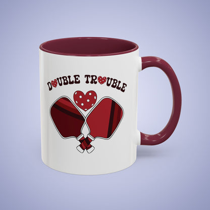 Double Trouble Pickleball Mug | Colorful Pickleball Couple Gift