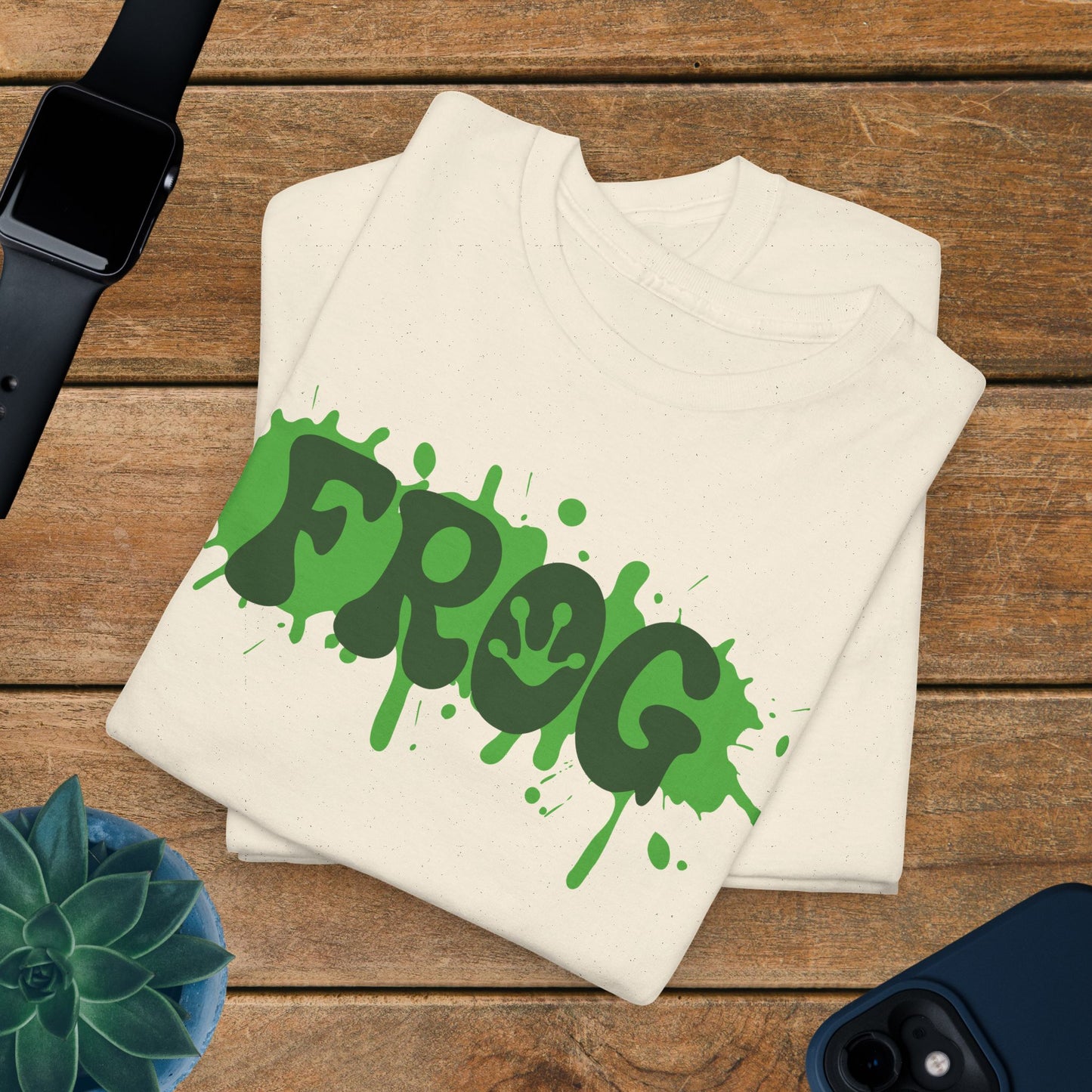 Paint Splatter Graphic Tee Frog Lover Word Art Gift Unisex T Shirt