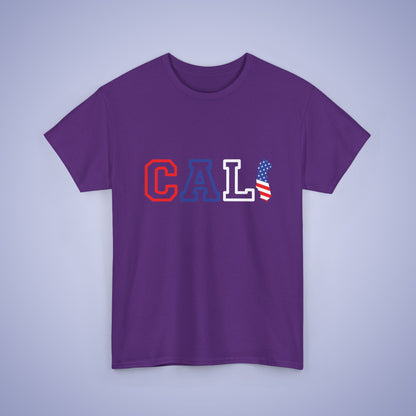 California Map Text Art Proud American Unisex T Shirt