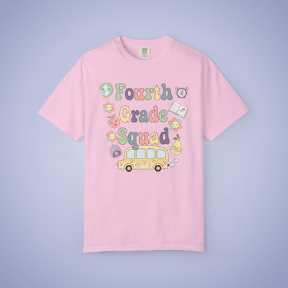 Fourth Grade Squad Retro Fun Teacher T Shirt Comfort Colors Unisex Back to School
