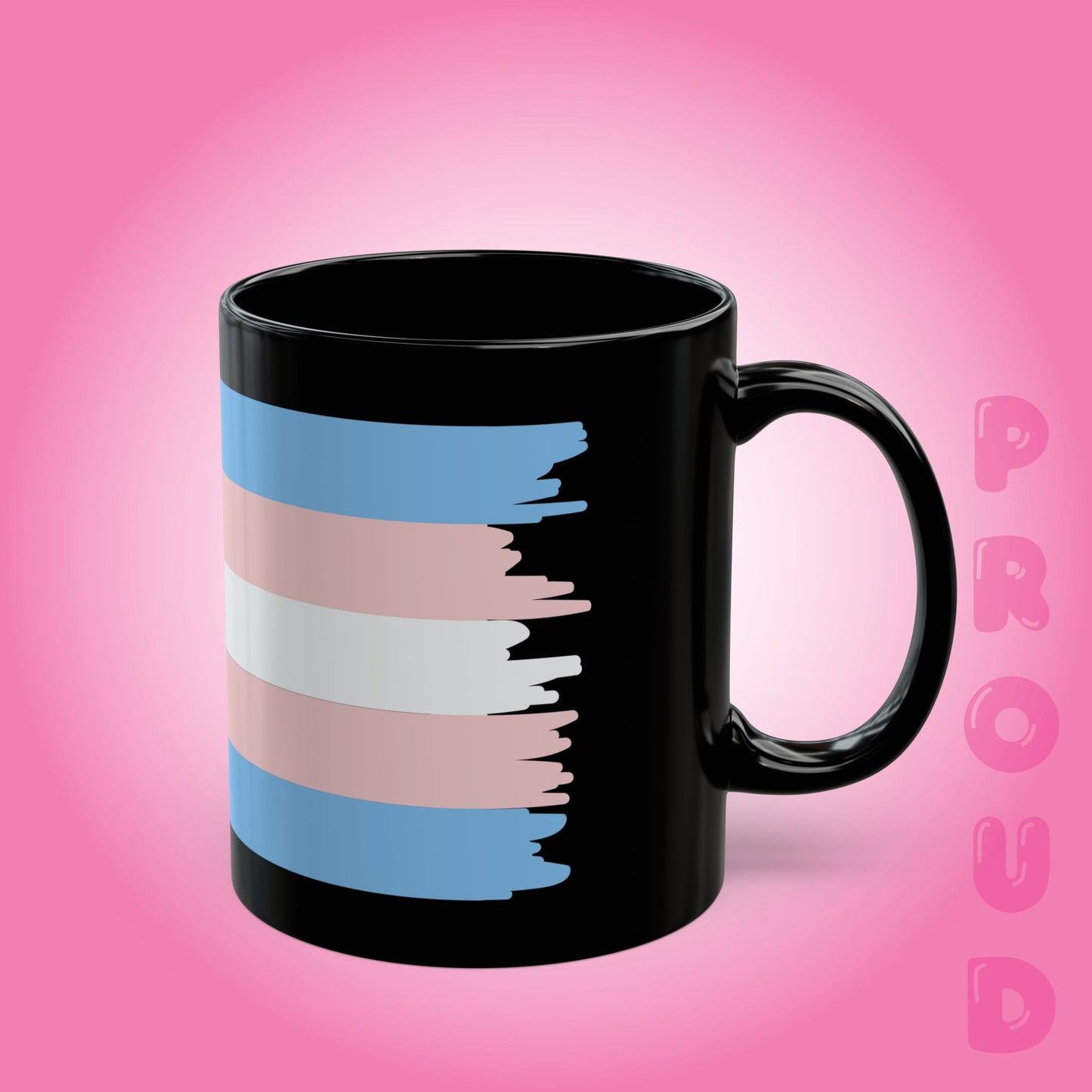 Transgender Pride Month LGBTQ Trans Black 11oz or 15oz Coffee Mug