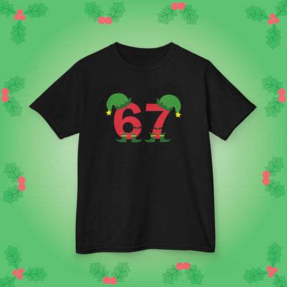 Elf Character Christmas 67 Tee Fun Trending Kids Cotton T Shirt Six Seven Youth