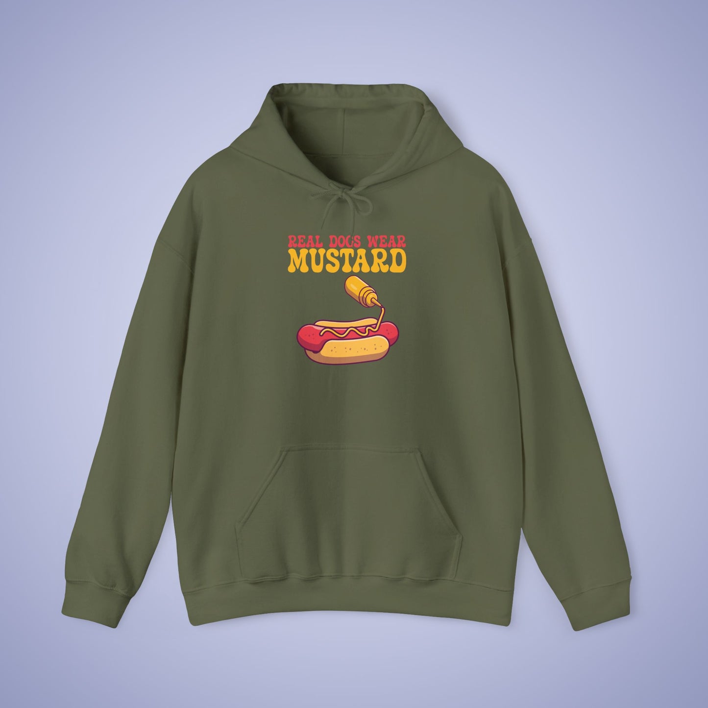 Real Dogs Wear Mustard Funny Hoodie Sweatshirt Unisex Light
