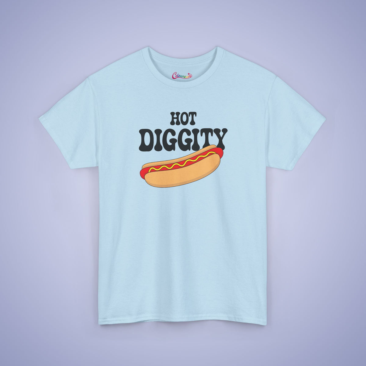 Hot Diggity Dog Funny Hot Dog T-Shirt | Hot Dog Lover Gift Black
