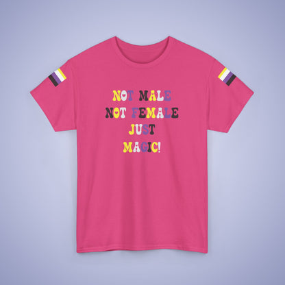 Not Male Not Female Just Magic Non Binary LGBT Pride Month Matching  T Shirt Unisex