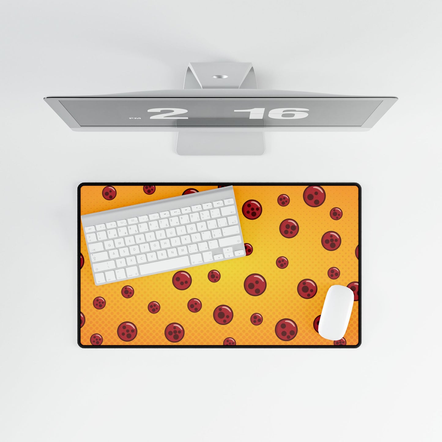 Pepperoni Pizza Lover Decor Gaming Desk Mat Medium & Large Foodie Gift