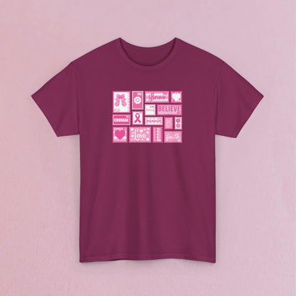 Postage Stamp Breast Cancer Awareness and Support Unisex T Shirt