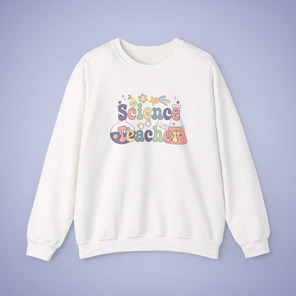Science Teacher Crewneck Sweatshirt Retro Unisex Back to School