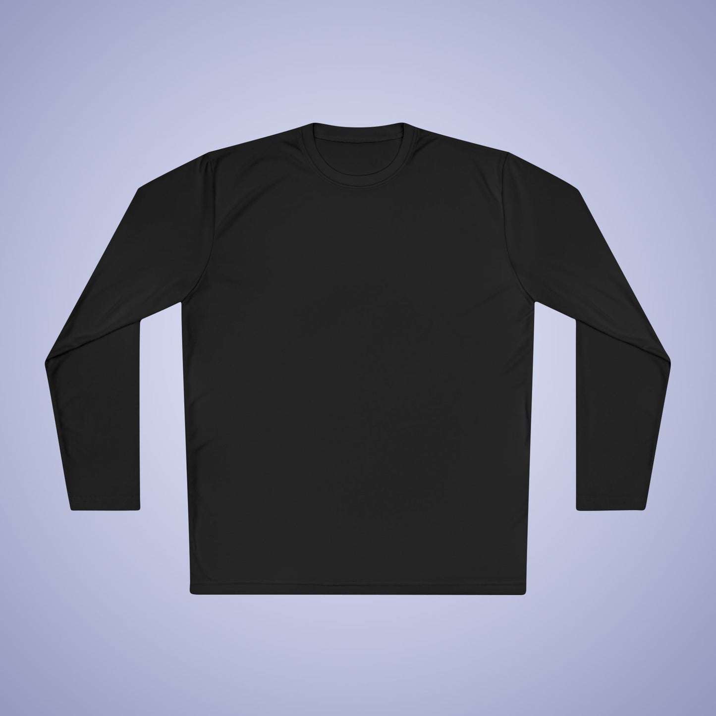 Blank Black Unisex Lightweight Long Sleeve Sports T Shirt