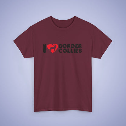 I Heart Border Collies Unisex T Shirt