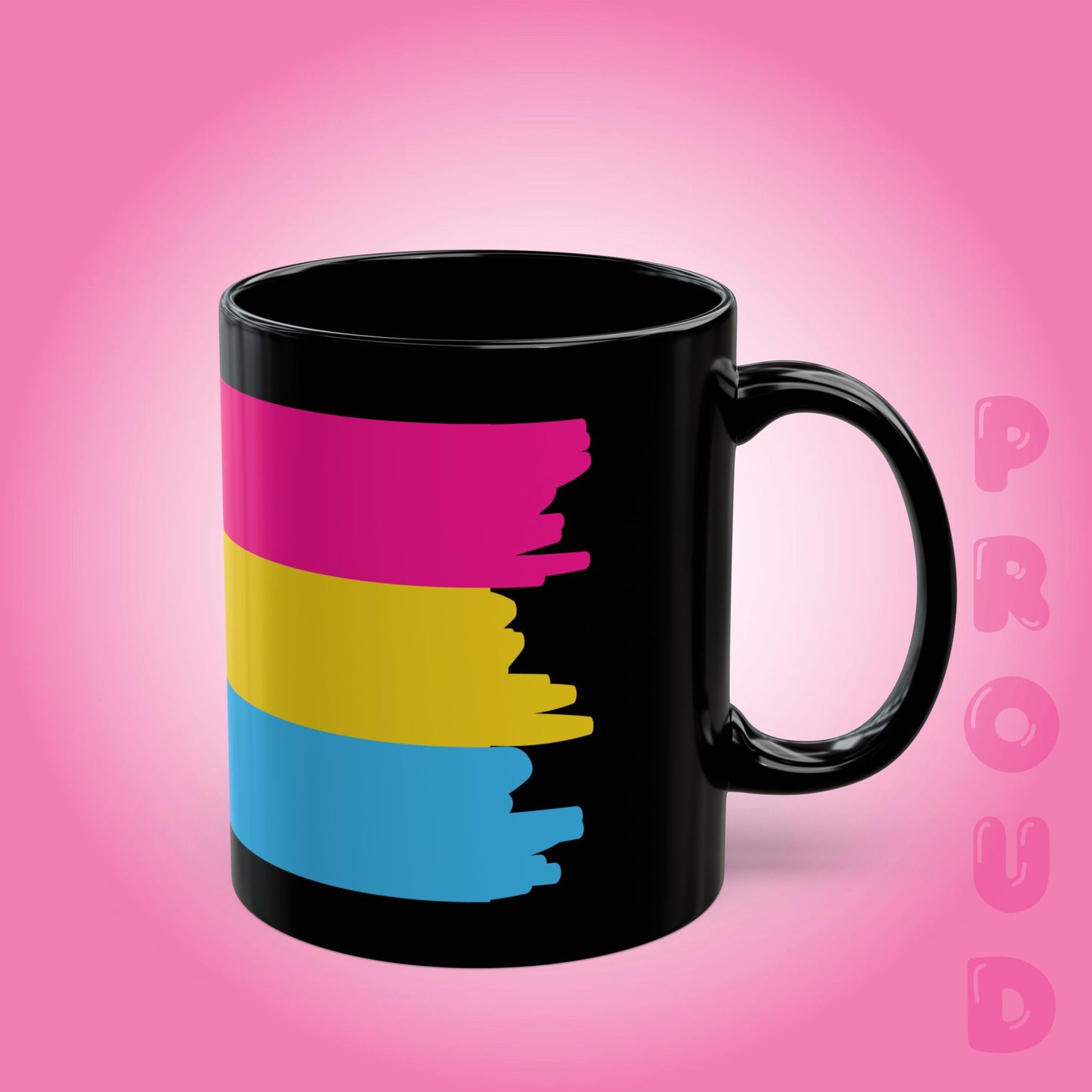 Pansexual Pride Month LGBTQ Trans Black 11oz or 15oz Coffee Mug
