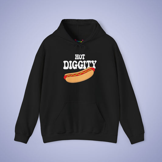 Hot Diggity Dog Hot Dog Hoodie | Hot Dog Lover Gift White