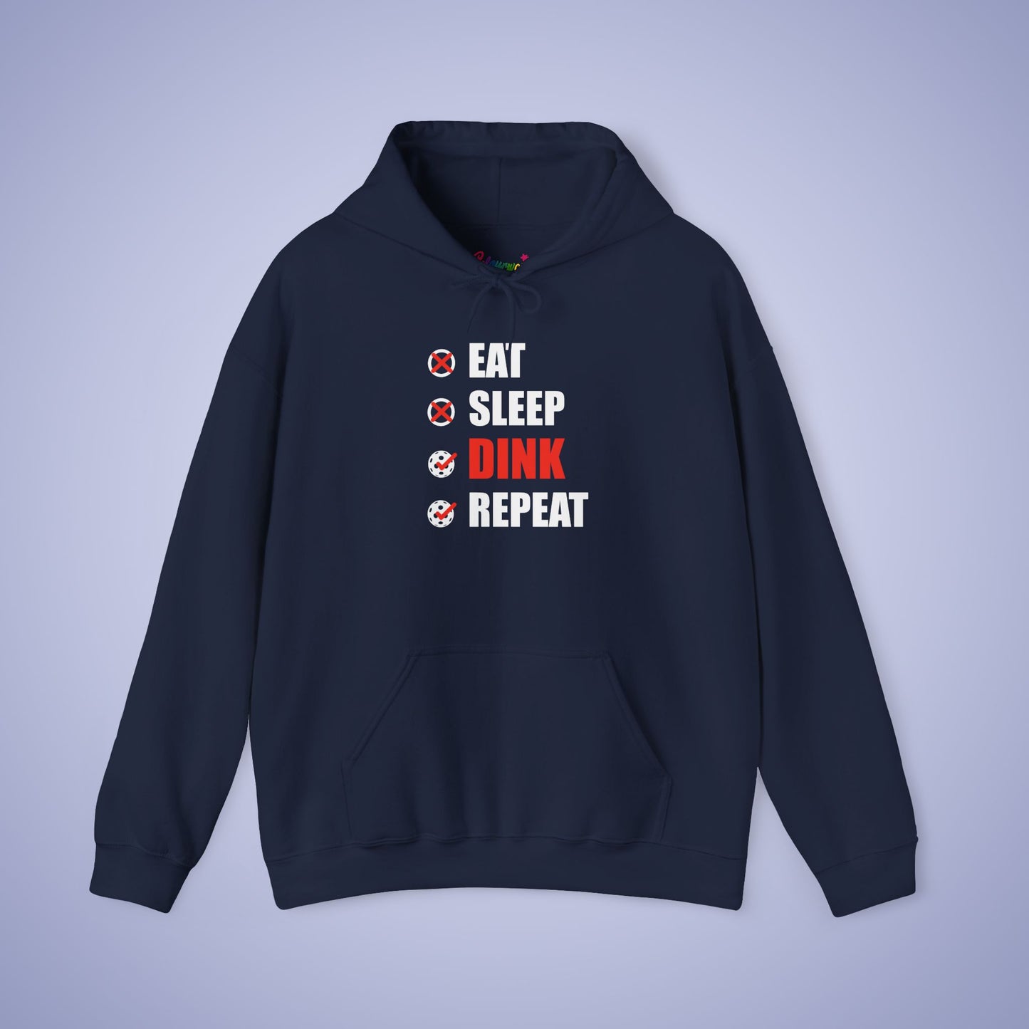Eat Sleep Dink Repeat Pickleball Hoodie | Funny Pickleball Lover Gift White Version