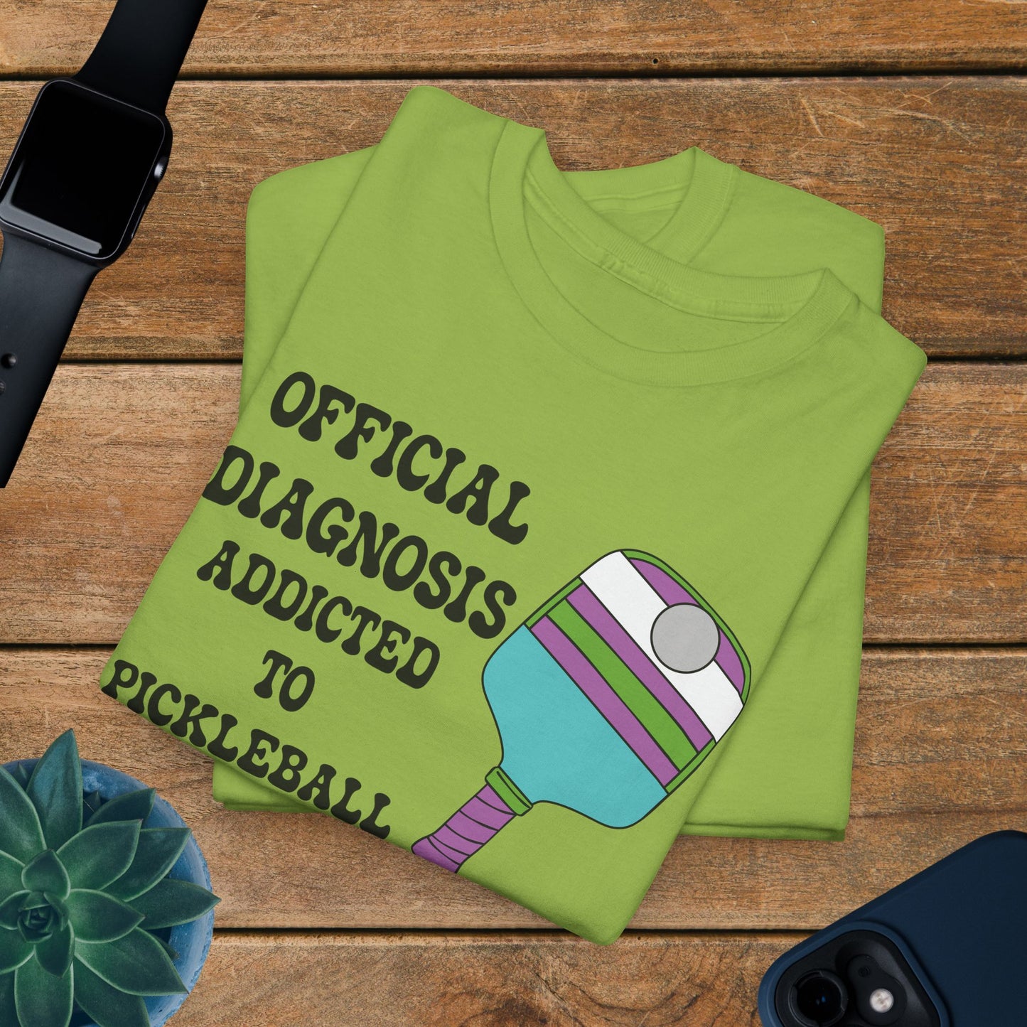 Official Diagnosis Addicted to Pickleball Tee Graphic Design Doctor Gift T Shirt