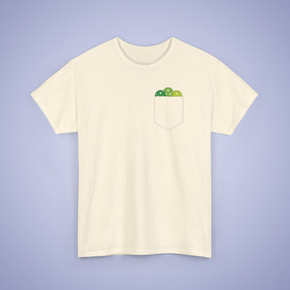 Pickleball Pocket Design T Shirt Green Graphic Design