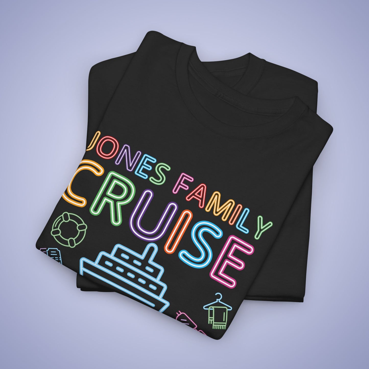 Family Funny Cruise MATCHING Neon Personalized Most Likely to Sleep In T Shirt Unisex