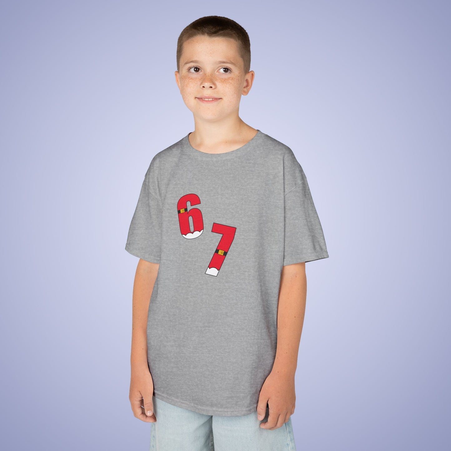 Santa Belt Christmas 67 Tee Fun Trending Kids Cotton T Shirt Six Seven Youth