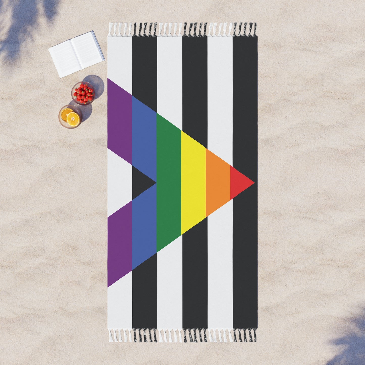 Straight Ally Flag Boho Beach Towel  LGBTQ Pride Month LGBT Holiday Gift