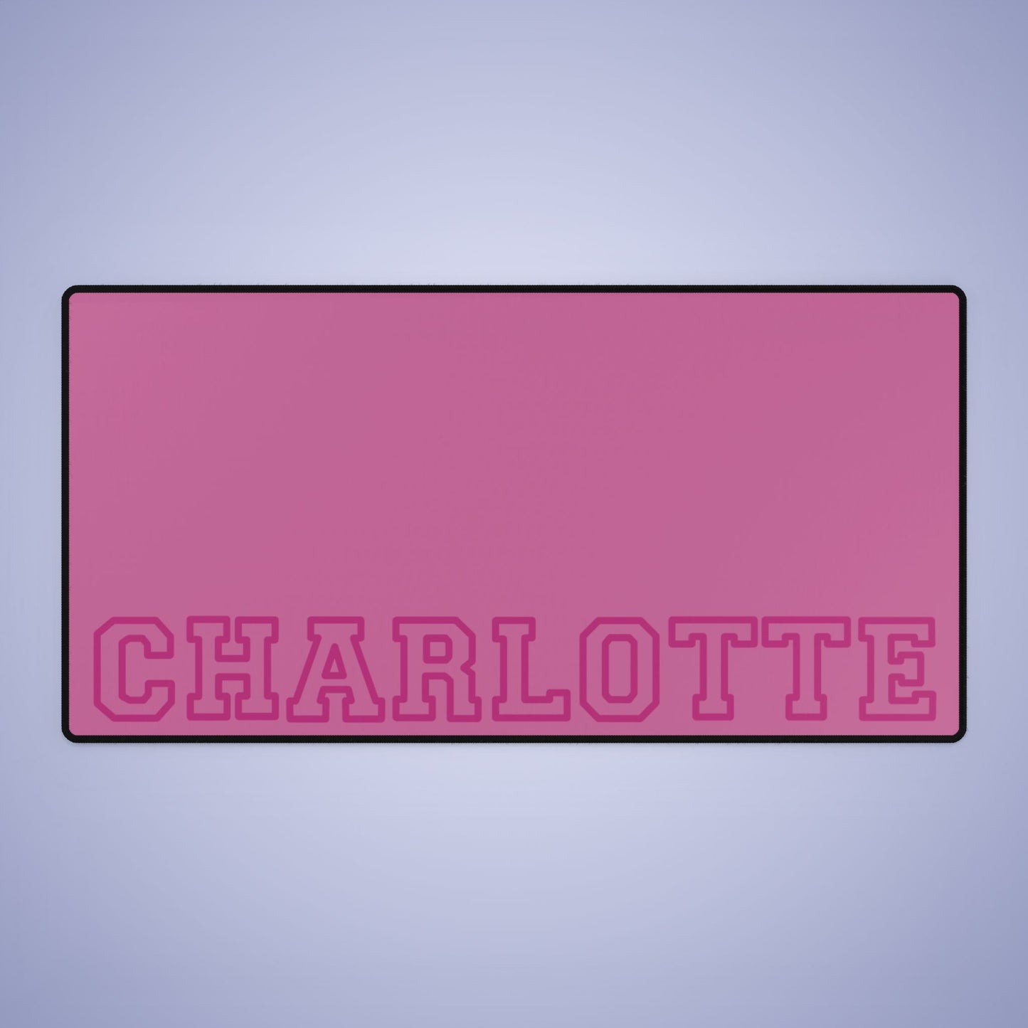 University Style Personalized Name Desk Mat Light Pink