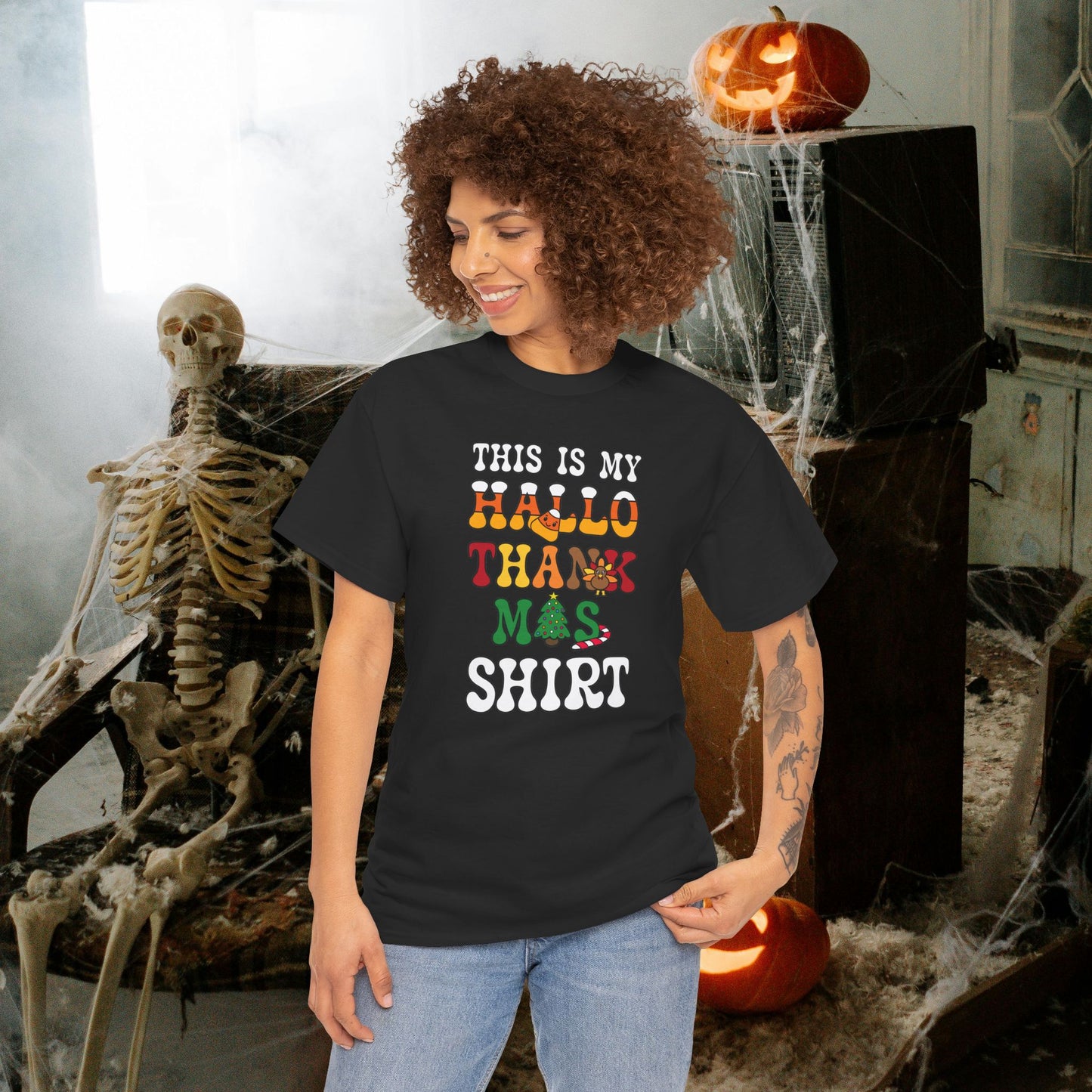 This is my HalloThankMas Halloween Thanksgiving Christmas T-Shirt