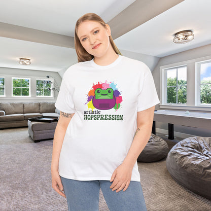 Artistic Hopspression Graphic Tee Frog Lover Artist Unisex T Shirt