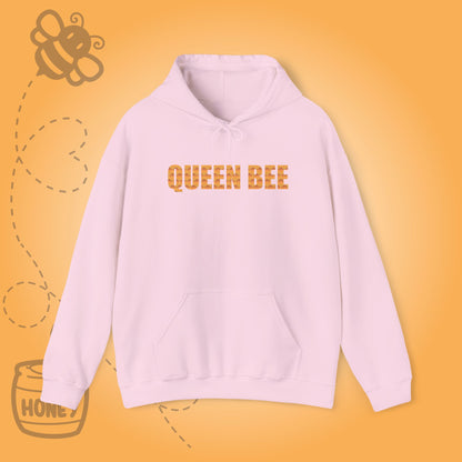 Queen Bee Sweet As Honey  Honeycomb Word Art Design Hoodie Sweatshirt