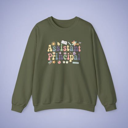 Assistant Principal Teacher Crewneck Sweatshirt Retro Unisex Back to School