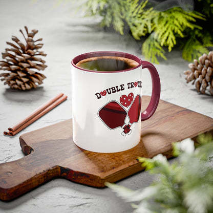 Double Trouble Pickleball Mug | Colorful Pickleball Couple Gift