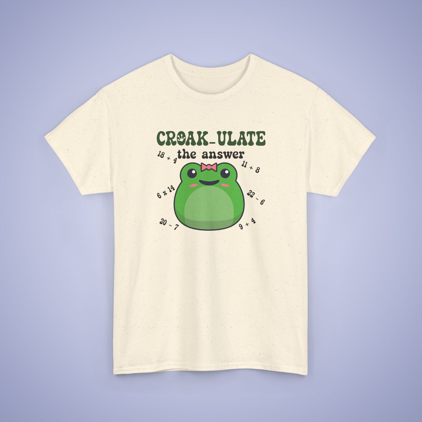 Croak-Ulate the Answer Graphic Tee Frog Lover Funny Maths Unisex T Shirt