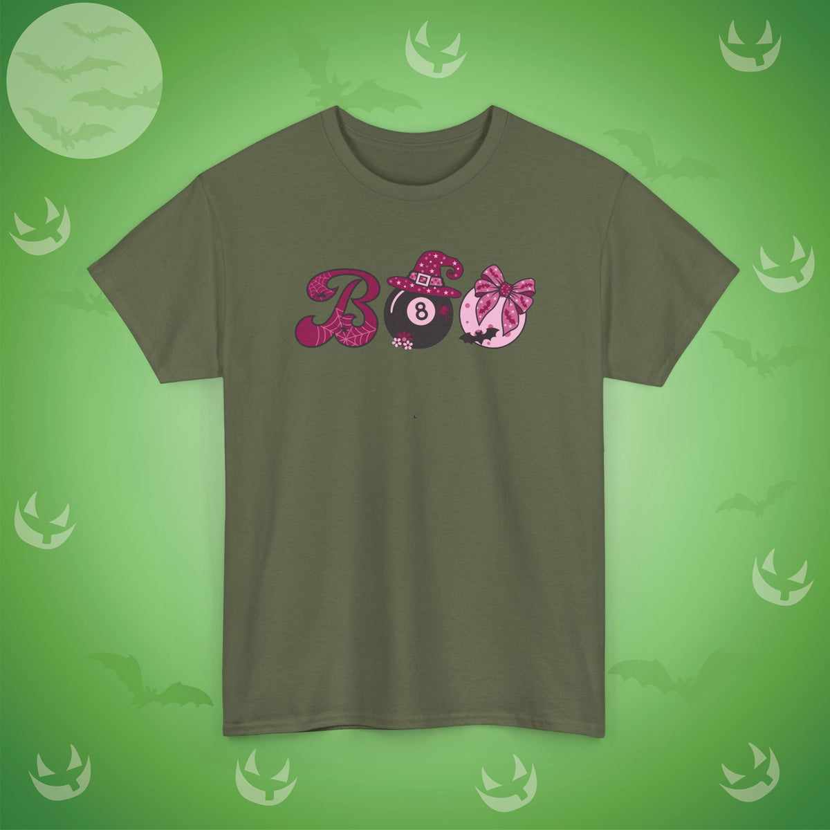 Snooker Pool BOO T-Shirt | Girly Coquette Halloween Design