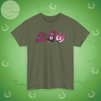 Snooker Pool BOO T-Shirt | Girly Coquette Halloween Design
