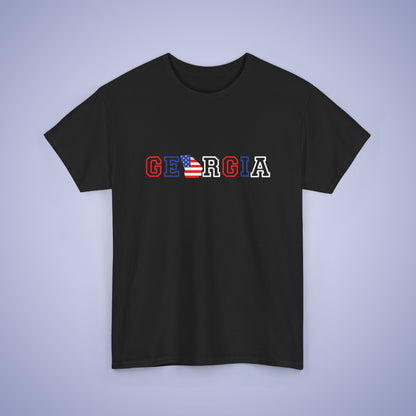 Georgia Map Text Art Proud American Unisex T Shirt