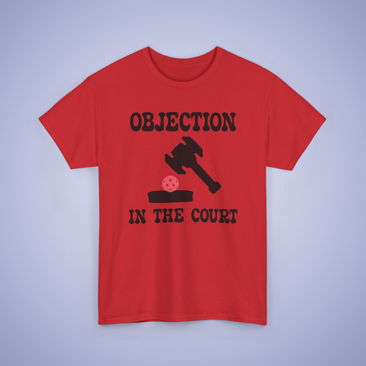 Objection in the Court Funny Lawyer Judge Pickleball T Shirt Black Graphic Design
