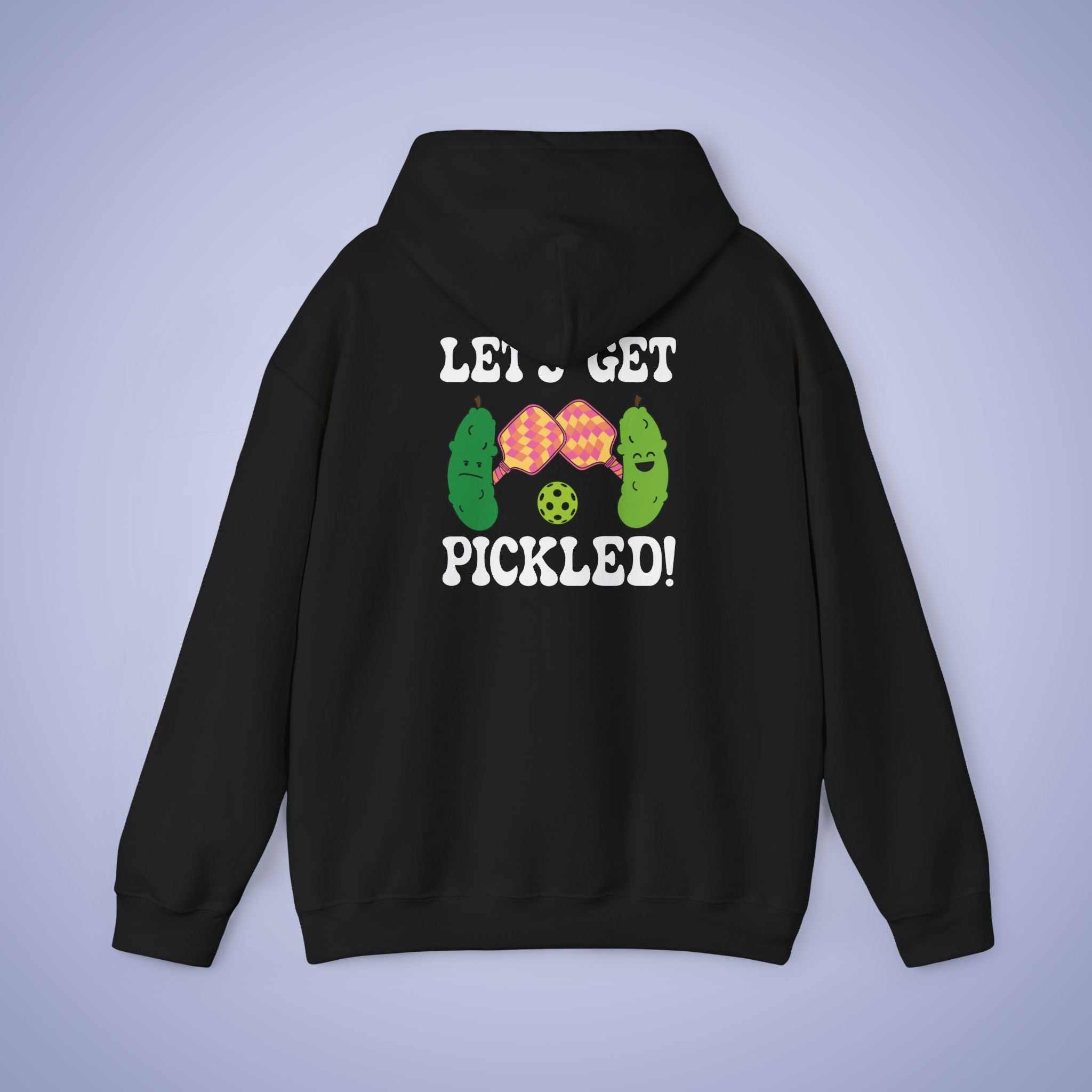 Lets Get Pickled Funny Pickleball Hoodie | Alcohol Drinking Pickleball Pickleball Lover Gift White Version